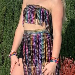 Rainbow rave 2 piece